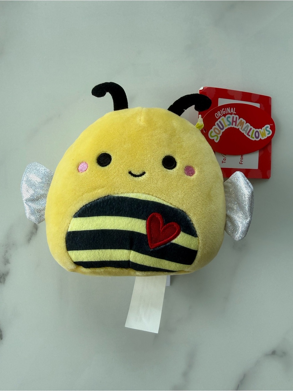Original Squishmallows 5” Sunny the bee valentines edition